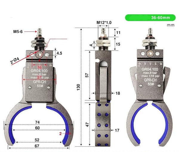 Gpr-ch50 # [clamping range: 36-60mm] send detection sensor line