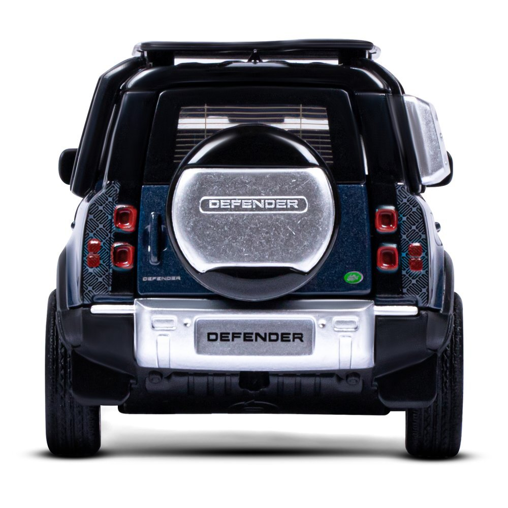 Модель 1:32 Land Rover Defender 110, синий, откр.4 двери, капот, багажник, свет, звук,