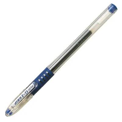 Ручка гелевая с грипом PILOT G-1 Grip, СИНЯЯ, корпус прозрачный, 0,5мм, линия 025 мм, BLGP-G1-5