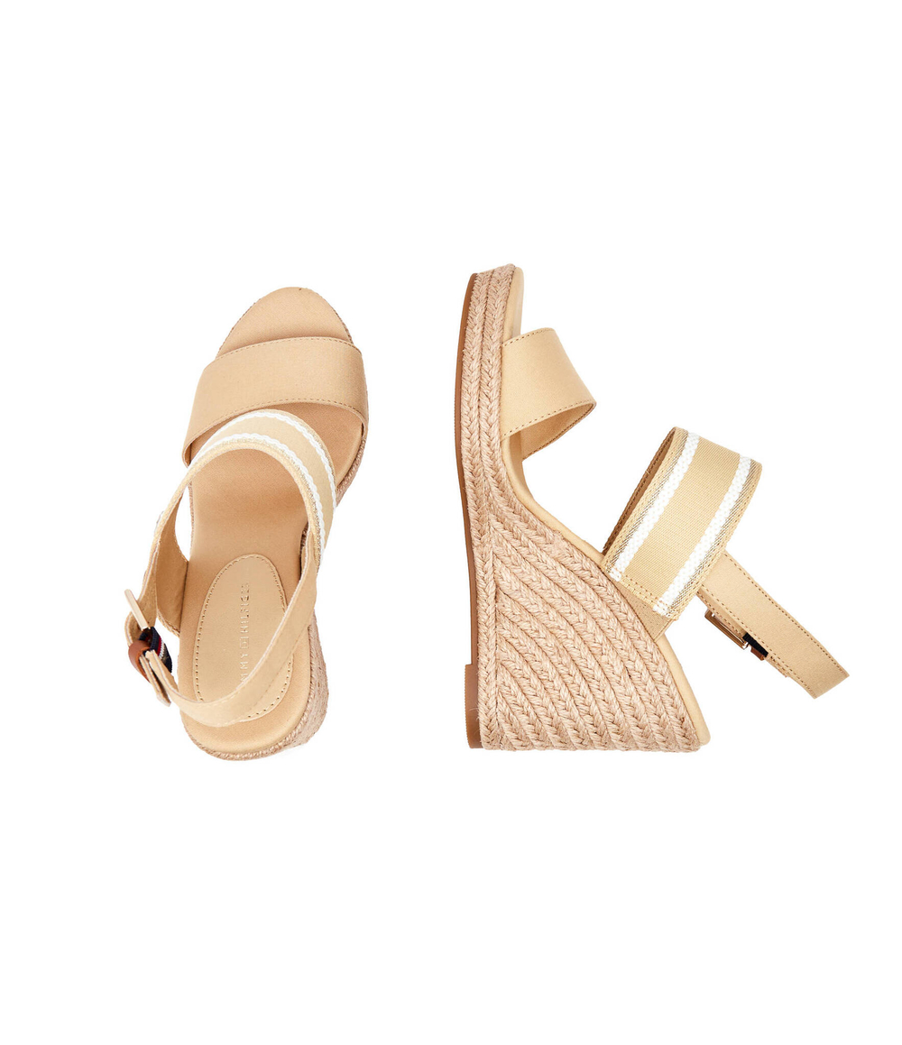 Босоножки WEBBING HIGH WEDGE Tommy Hilfiger - бежевый(FW0FW08045)
