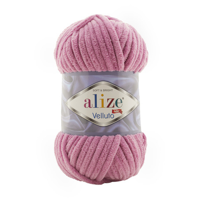 Пряжа Alize (Ализе) Velluto / уп.5 мот. по 100 г, 68м, 098 розовый A