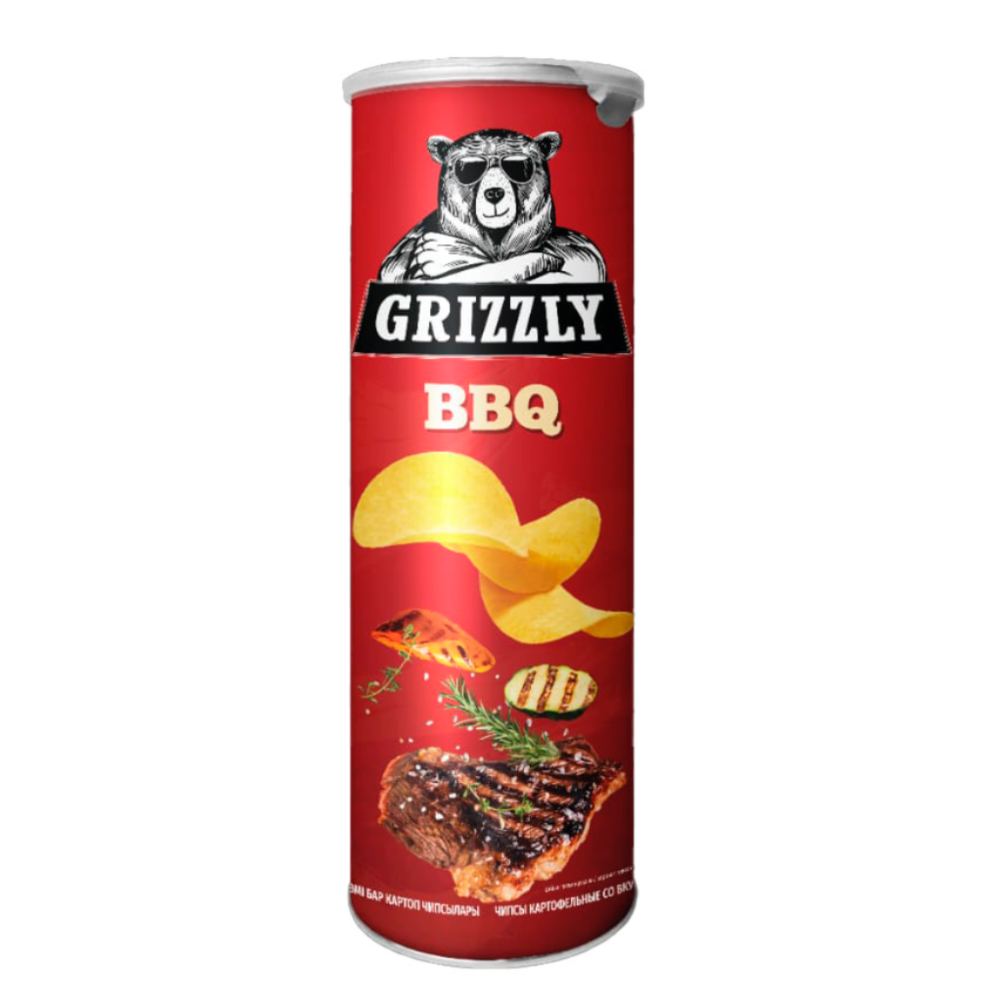 Чипсы GRIZZLY паприка в тубусе 130 гр