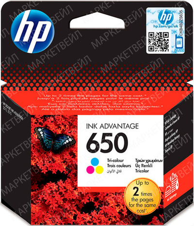 Картридж HP 650 (CZ102AE) для DeskJet Ink Advantage 3540/2545 трехцветный (0.2K)