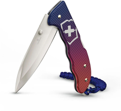 Нож Victorinox Evoke Alox, 136 мм, 4 функции, синий/красный подар.коробка