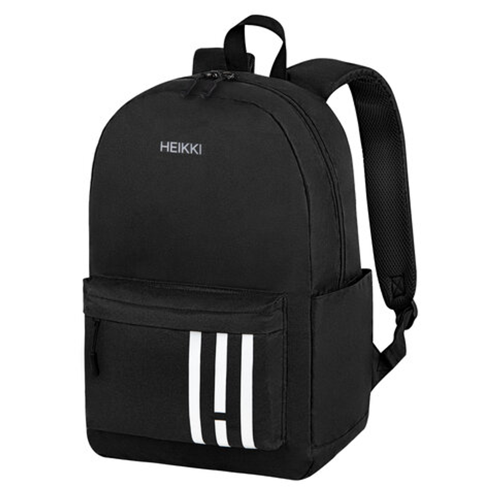 Рюкзак HEIKKI ENERGETIC (ХЕЙКИ) универсальный, эргоном., Strips, черный, 43х30х16 см, 273860
