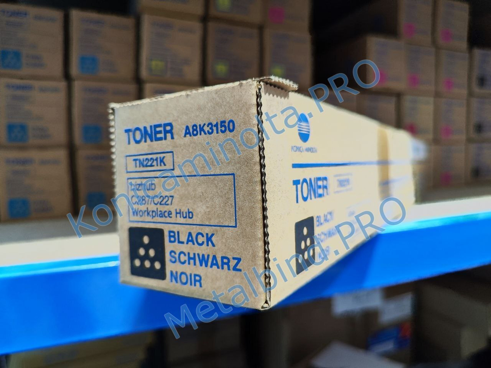 Тонер TN-221K Konica Minolta оригинальный черный A8K3150
