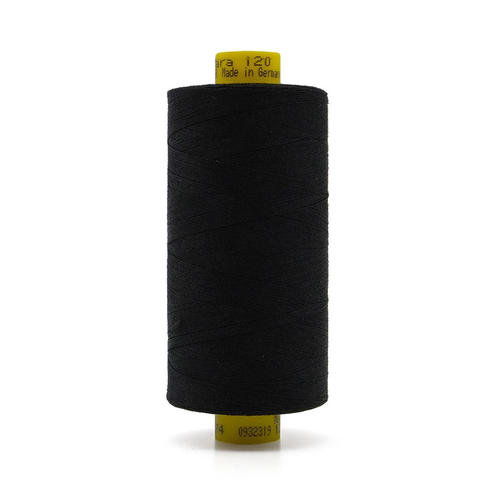 Нитка Gutermann Mara 120 (1000 метров), 1 кат., универсальная | 1274 черный уголь
