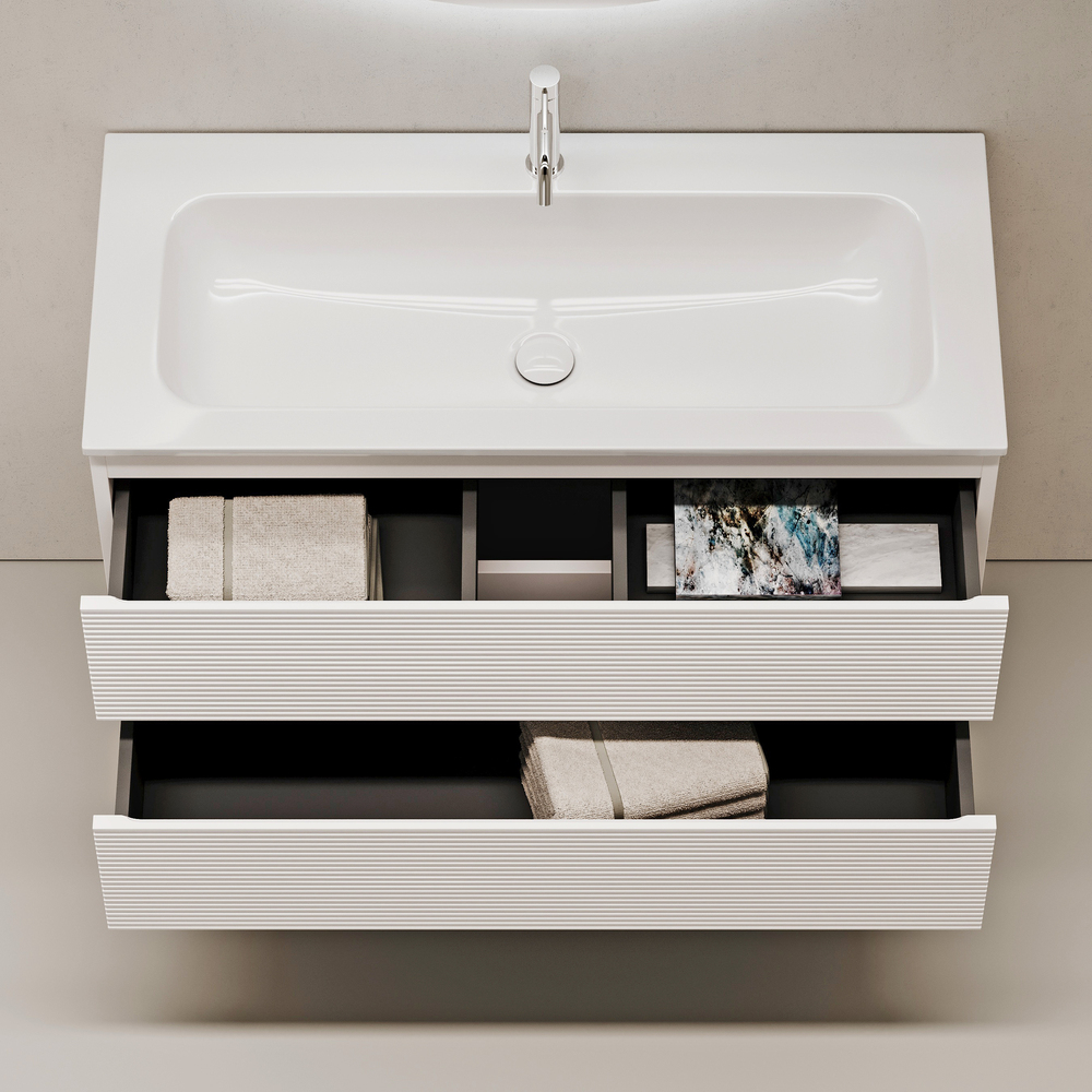 Тумба подвесная под раковину Sancos Folk, Bianco 995х445х500, арт. FL100W