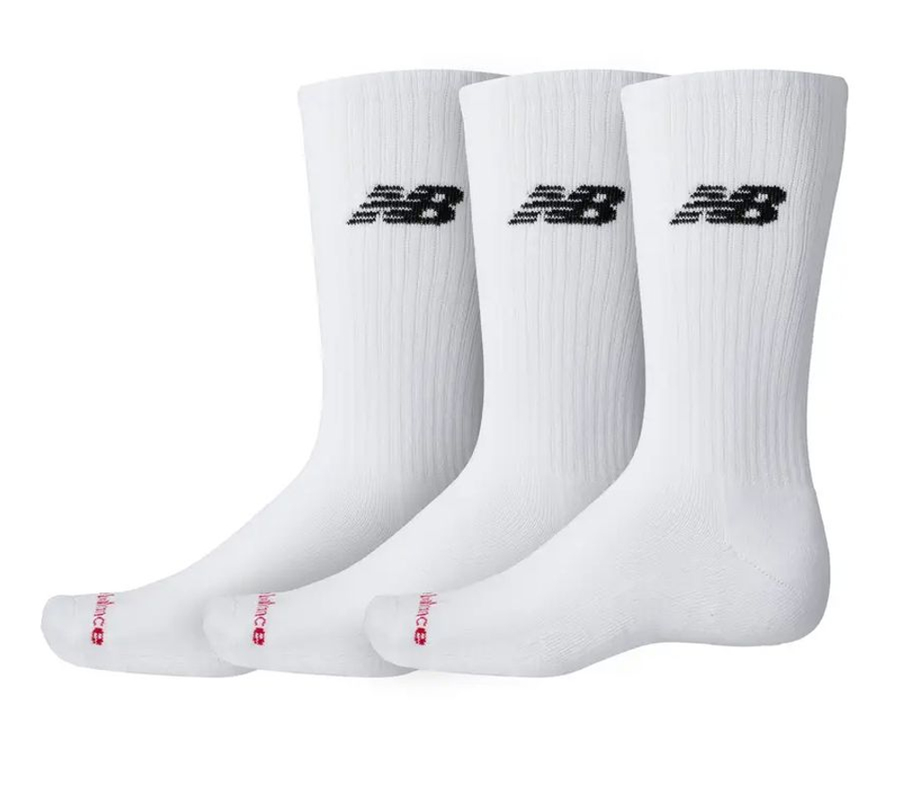 Теннисные носки New Balance Everyday Crew 3P - white