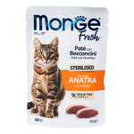 Влажный корм Monge Cat Fresh для стерилизованных кошек с уткой паучи 85 г