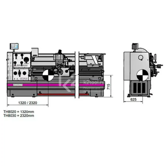 Токарный станок Optimum OPTIturn TH 8030D