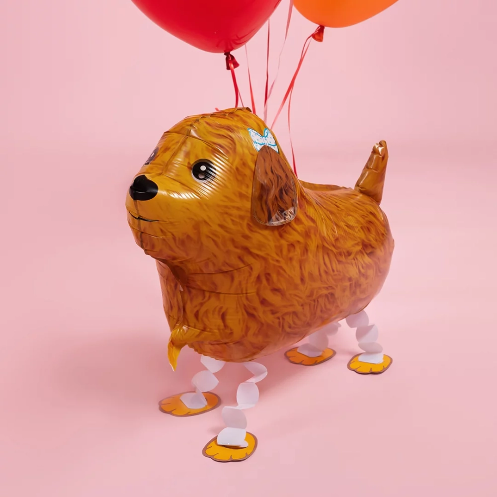 Шар 3D (23''/58 см) Ходячая Фигура, Терьер, Коричневый, 1 шт.,