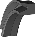 A802-040 NBR Пневматическое уплотнение поршня 40-30-7