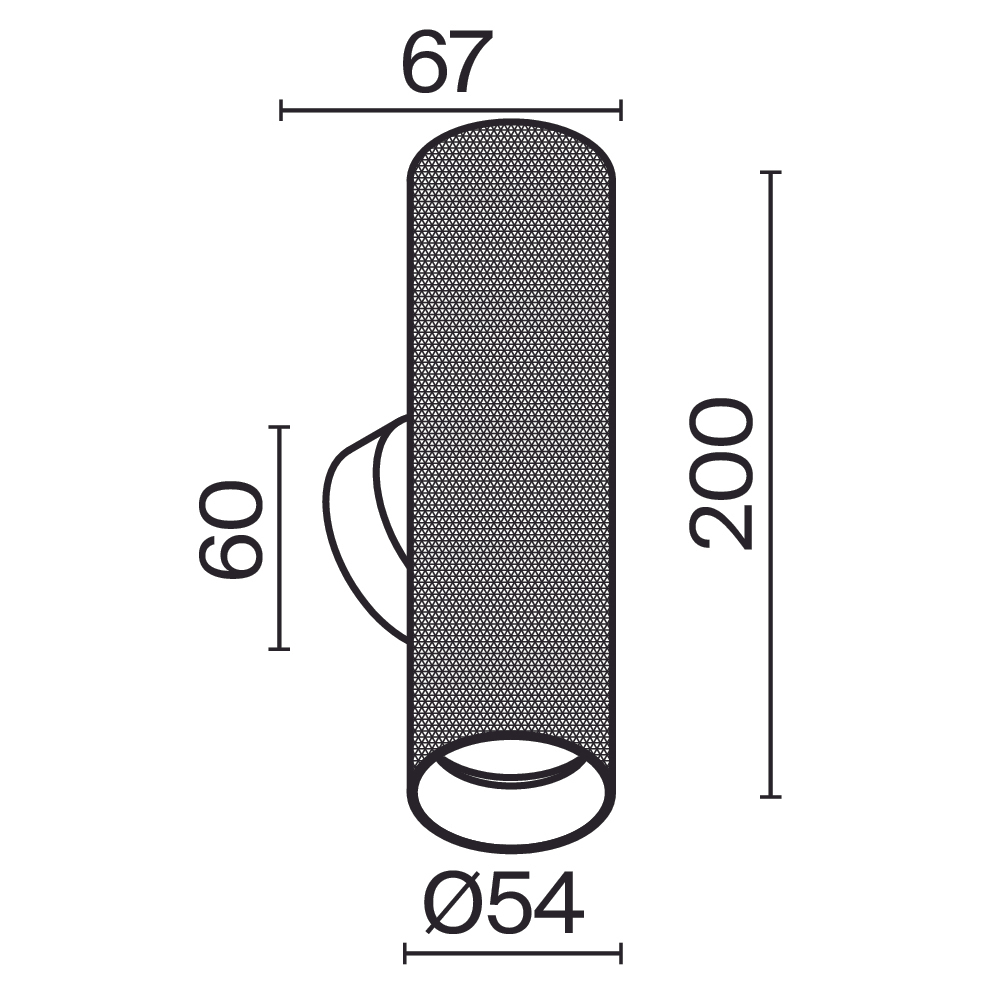 Настенный светильник (бра) Technical C080WL-02-GU10-MG