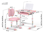 Комплект растущей детской мебели Mealux EVO BD-20 парта + стул + выдвижной ящик + светильник + подставка