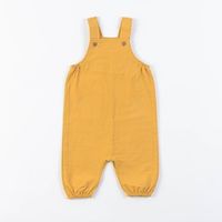 Комбинезон на лямках из фланели "Горчица" 0+