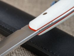 Нож для бушкрафта "Гефест", сталь VG-10/Elmax, рукоять G10 (белая)