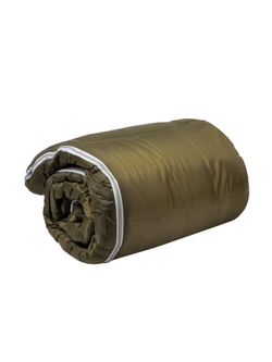 Спальный мешок Naturehike U250  с капюшоном, хаки (NH20MSD07), молния справа