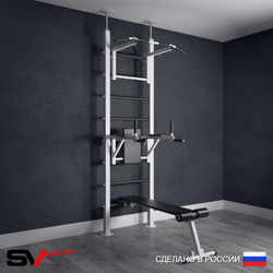 Шведская стенка Sv Sport враспор (Турник стандарт/Брусья/Скамья)