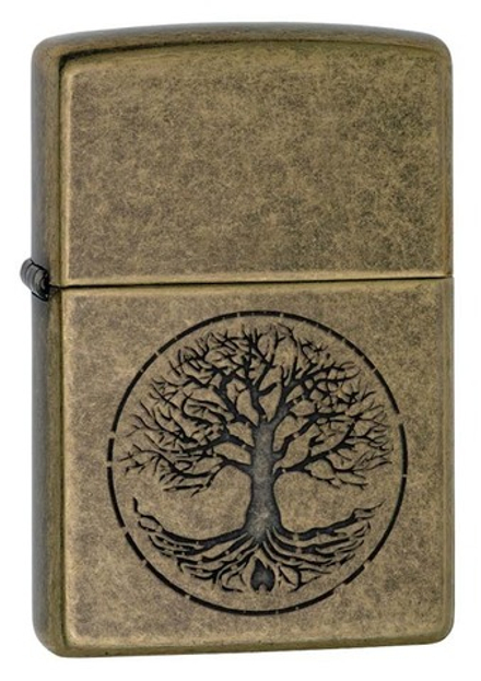 Зажигалка Zippo Classic с покрытием Antique Brass™, латунь/сталь, медная, золотистая, матовая, 36х12