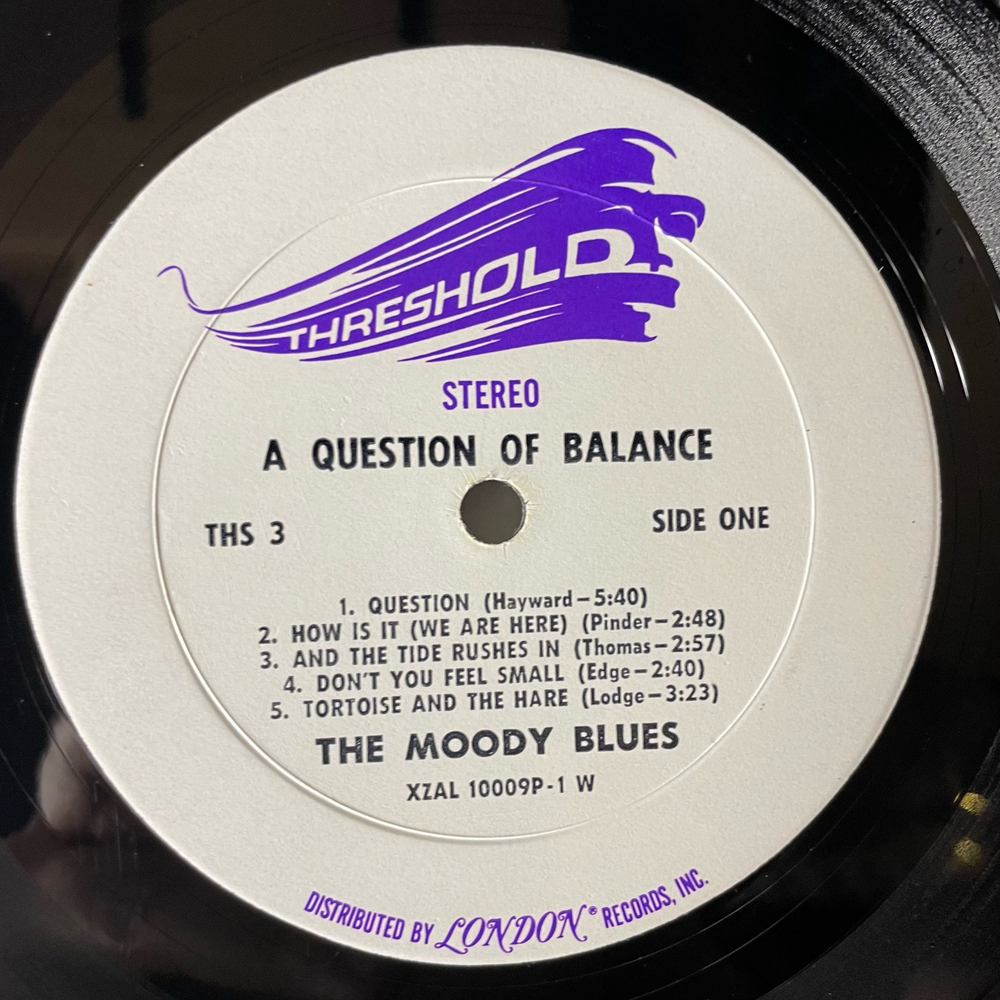 Винтажная виниловая пластинка LP The Moody Blues A Question Of Balance (США 1970)