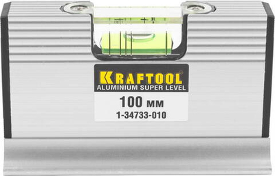 KRAFTOOL ACU-VIEW, 4 в 1, 100 мм, компактный уровень для горизонтальных измерений и уклонов (1-34733-010)