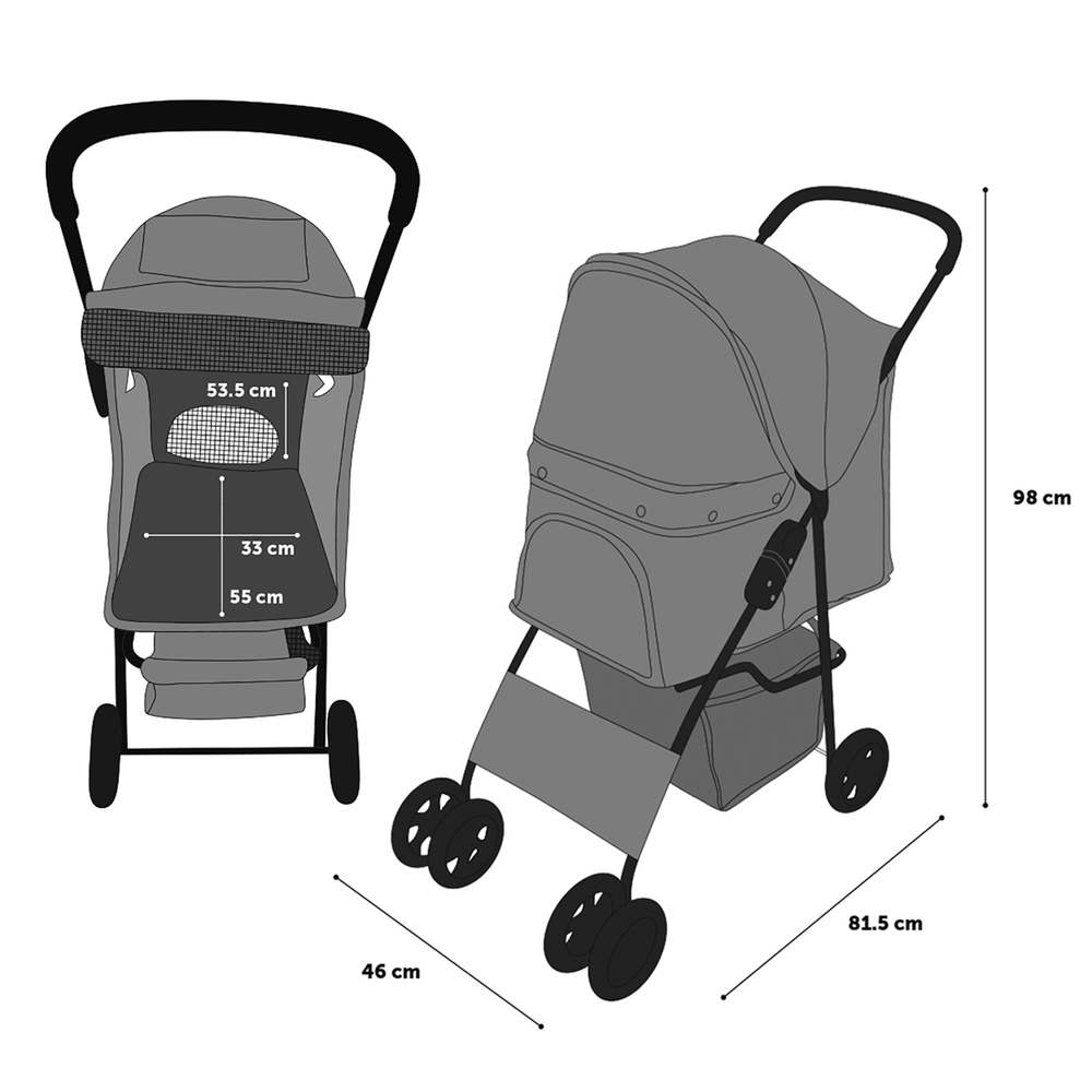 Коляска для животных BUGGY ANDA Flamingo