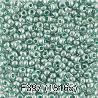 Бисер Чехия "GAMMA" круглый 6 10/0 2.3 мм F397 св. зеленый/металлик ( 18165 )