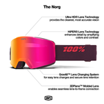 Горнолыжная маска 100% Norg / Black / Hiper Silver Mirror Lens
