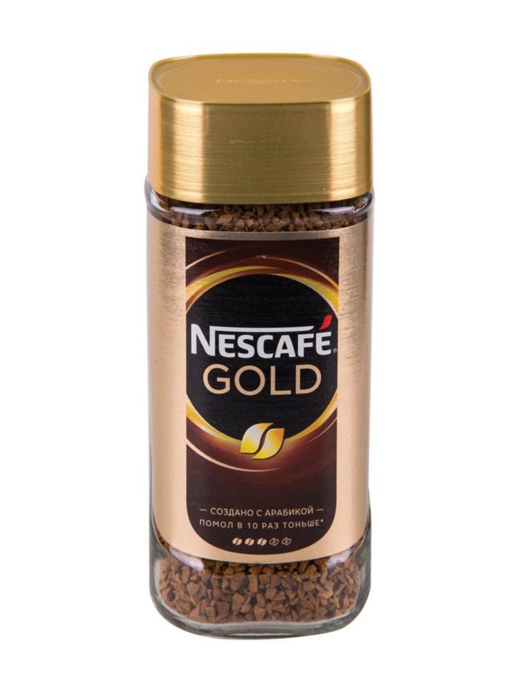 Кофе растворимый Nescafe Gold, стеклянная банка 190 г