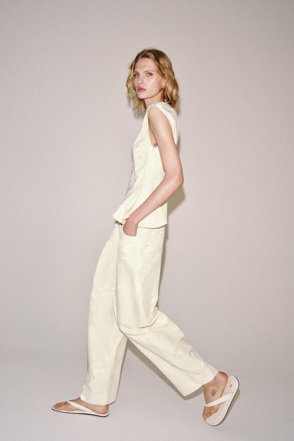 ЖАККАРДОВЫЕ БРЮКИ BARREL — ZW COLLECTION — ZARA