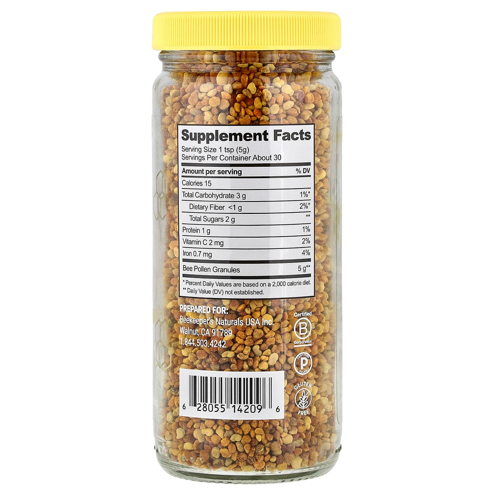 Beekeeper's Naturals, B. Fueled, пчелиная пыльца, 150 г (5,2 унции)