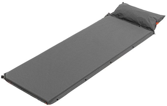 Коврик самонадувающийся с подушкой 30-170x65x5 см оранжевый/серый NISUS N-005P-OG