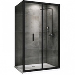 Душевой уголок Abber Sonnenstrand 120x100 AG07120B-S100B профиль Черный стекло прозрачное