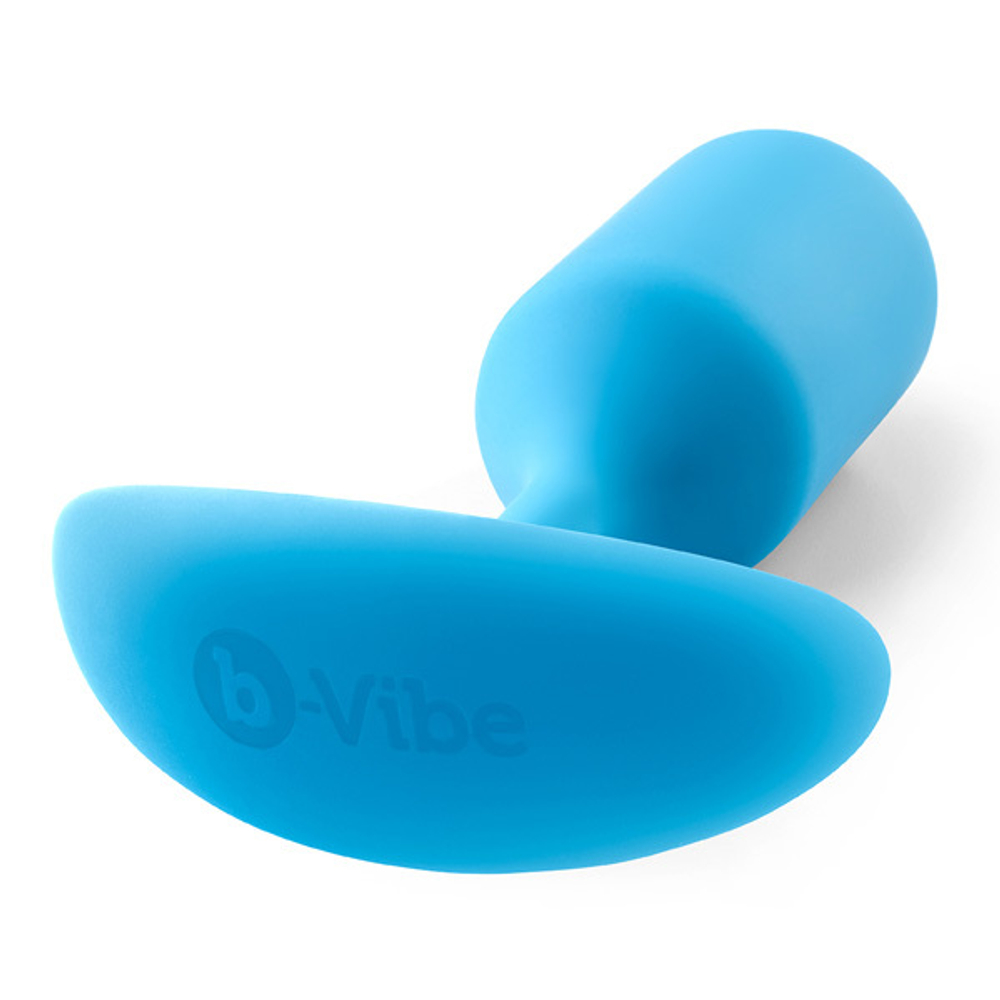 Голубая анальная пробка для ношения 12,7см b-Vibe Snug Plug 3 BV-009-TL