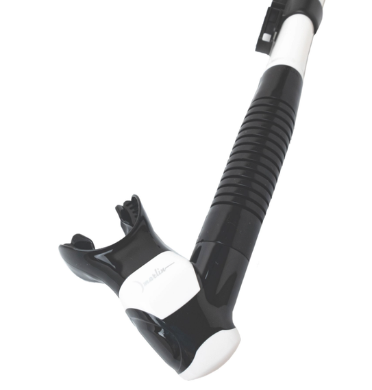 Трубка Marlin DRY LUX (прямая гофра) WHITE/BLACK