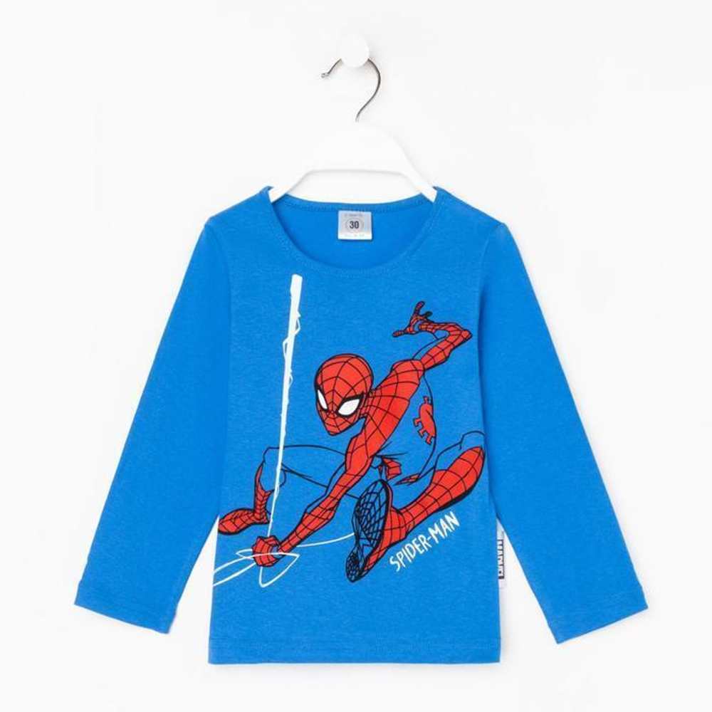 Лонгслив для мальчиков "Marvel. Человек-паук", р.98-104, синий (KAFTAN)