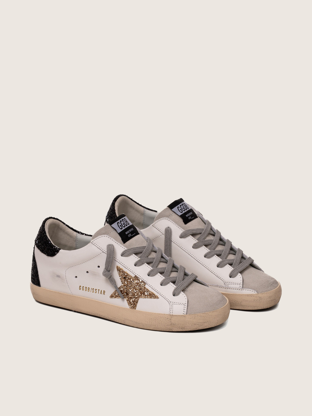 Golden Goose Super-Star Golden Star Black Heel