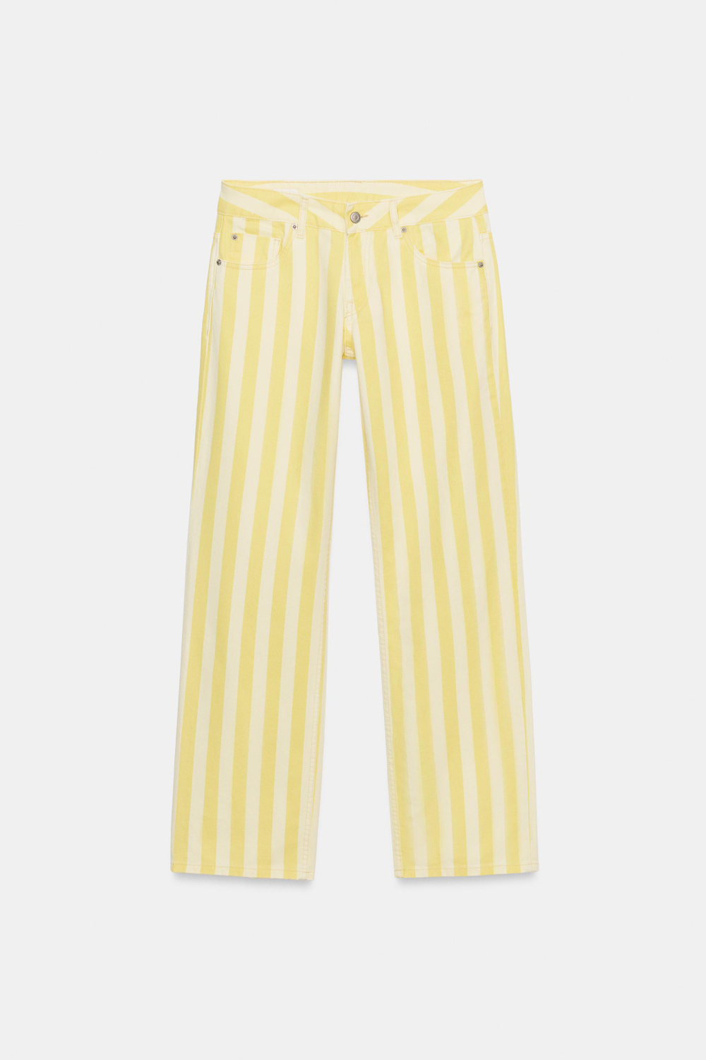 ДЖИНСЫ TRF ПРЯМОГО КРОЯ В ПОЛОСКУ — ZARA