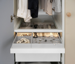 IKEA KOMPLEMENT  (ИКЕА КОМПЛЕМЕНТ)  -  Лоток для украшений, светло-серый, 25x53x5 см