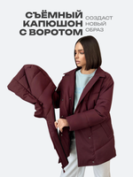 Куртка пуховик зимний длинный с капюшоном