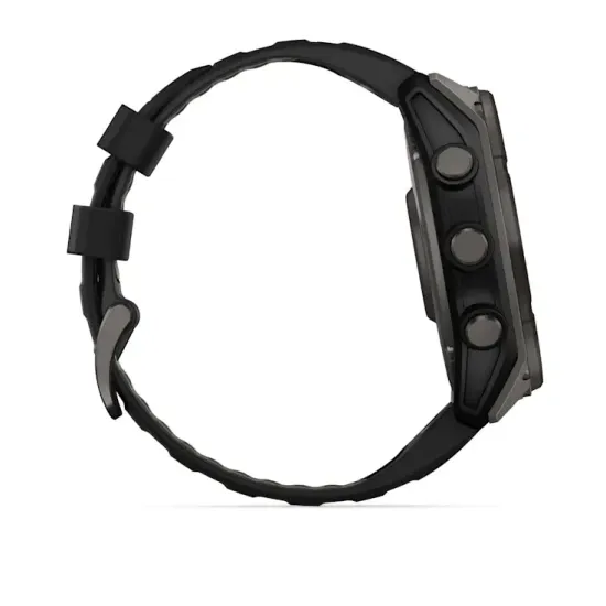 Мультиспортивные GPS часы Garmin Fenix 8X (51 mm) Solar, Sapphire Carbon Gray DLC Titanium with Black/Pebble Gray 010-02907-11