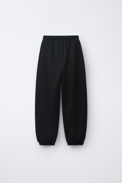 ZARA БРЮКИ BALLOON ИЗ ФУТЕРА, ЧЕРНЫЙ
