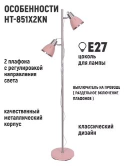 Торшер светильник напольный в стиле Лофт Е27х2