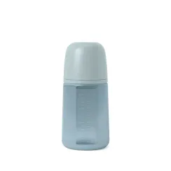 Силиконовая бутылочка Suavinex Colour Essence для детского питания, с соской из силикона 240 мл Голубая