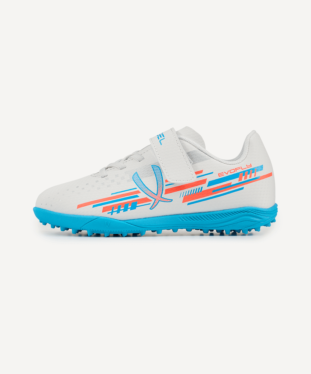 Бутсы многошиповые Evofly TF Talant White/blue, детский