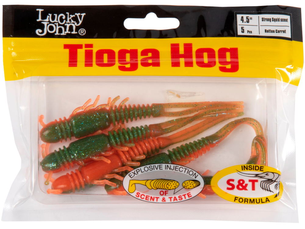 Виброхвосты съедобные LJ Pro Series TIOGA HOG 4.5in (11,4 см), цв. T56, 5 шт.