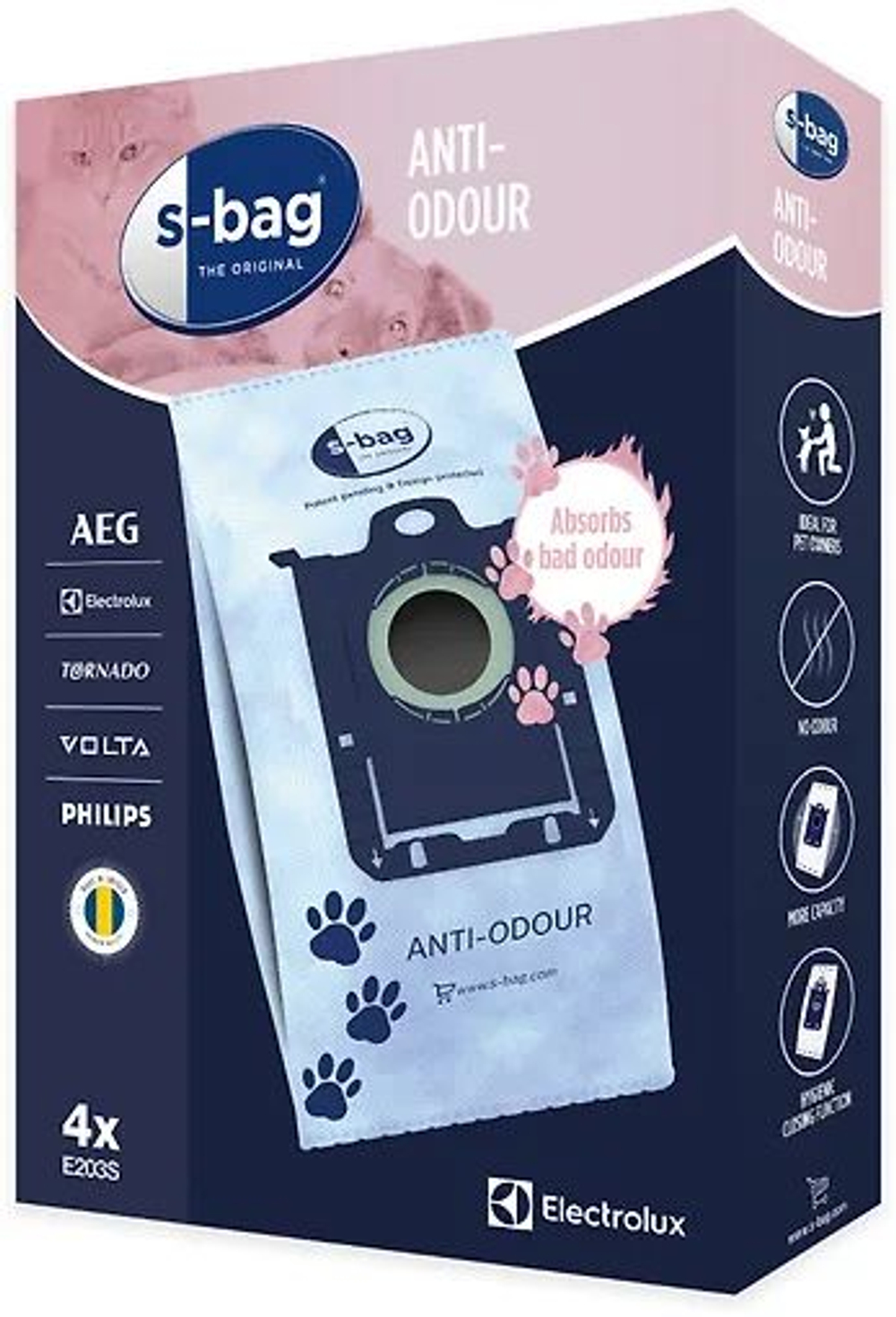 Electrolux Мешок для пылесосов Electrolux S-bag Anti-Odour E203S Bag, 4 шт. (из Финляндии)