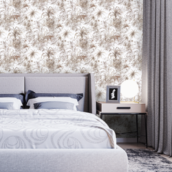 Обои виниловые TC72076-18 PALITRA TREND 3 Leopards Top Velvet, флористика, размер 1,06х10 м