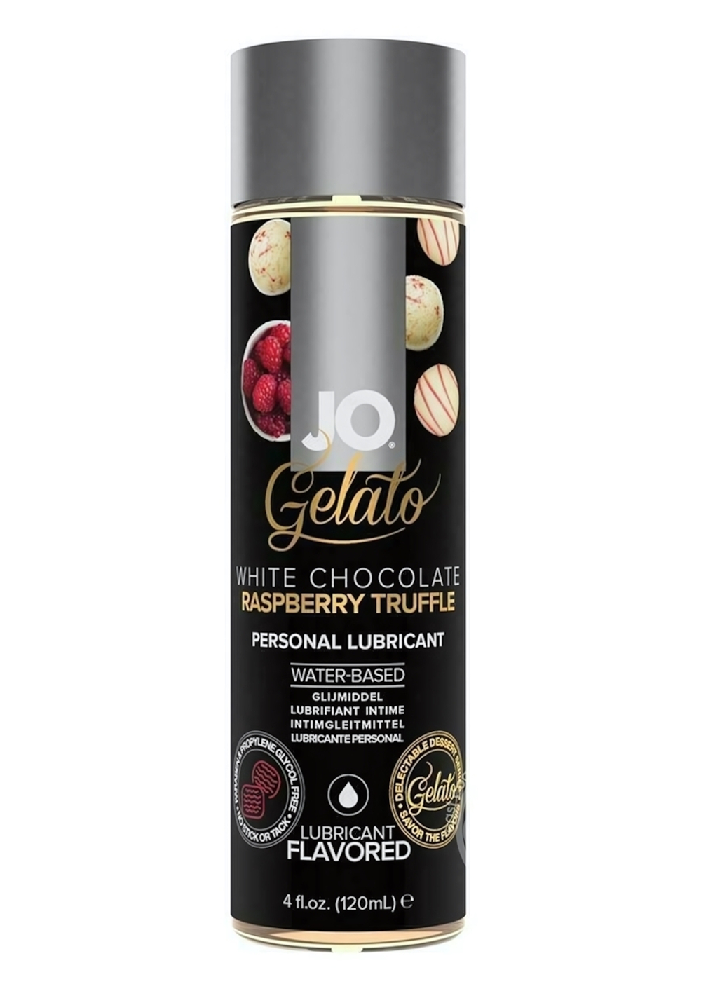 Лубрикант с ароматом трюфелей из белого шоколада и малины JO GELATO WHITE CHOCOLATE RASPBERRY TRUFFLE - 120 мл.
